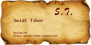 Seidl Tibor névjegykártya
