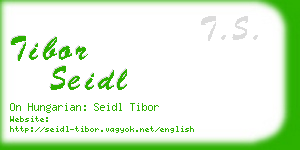 tibor seidl business card